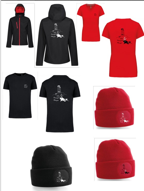 Veste, tee-shirt et bonnet du club